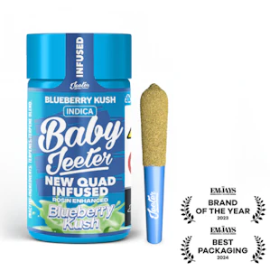 Jeeter - Jeeter - Baby Jeeter - Blueberry Kush - 5pk Quad Infused Prerolls