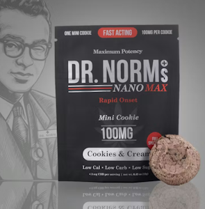 DR. NORM'S - [Dr. Norms] Nano MAX Cookie - 100mg - Cookies & Cream
