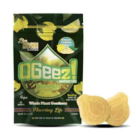 OGeez! | Naturals | Sweet Lemon Live Rosin Gummies | 10pk/100mg