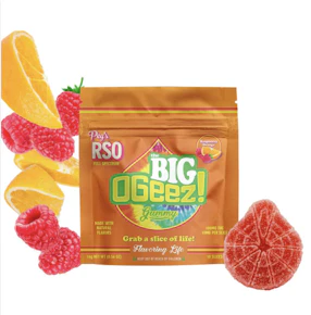 OGeez! | Peg's BIG RSO | Raspberry Orange Gummy | 100mg