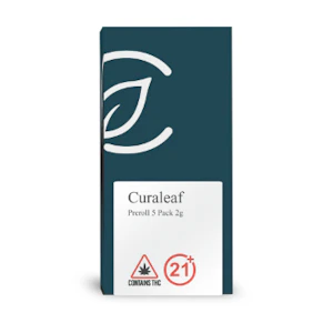 CURALEAF - Grassroots Preroll 5 Pack 2g Hickory Hash (H) 01478 TC 33.396%