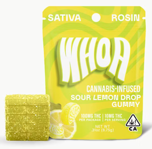 Whoa - WHOA Edibles Rosin Gummy 100mg Sativa Sour Lemon Drop