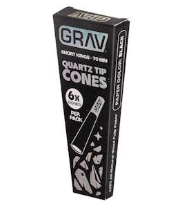 GRAV - GRAV Quartz Tip Pre-Rolled Cones | Black