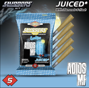 Sluggers Hit - 3.5g Sluggers X Cookies Infused Pre-Rolls 0.7g-5pk - Adios MF 35%