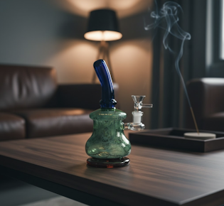 SirEEL | 9" Etched & Fumed Skull Design Rig w/ Flower Bowl