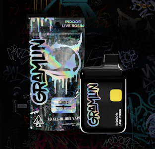 GRAMLIN - 1g Gramlin Indoor Live Rosin All-in-One Vape - Slurty 3 81%