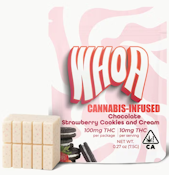 Whoa - Strawberry Cookies & Cream Bite - White Chocolate - Chocolate - 1pc - 100mg