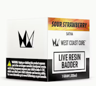 [West Coast Cure] Live Resin Badder - 1g - Sour Strawberry (S)