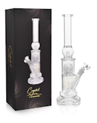  High Point Glass - Crystal Series 16" Ball Ice Catcher Double Matrix Beaker Water Pipe Box Set - with 14M Bowl 