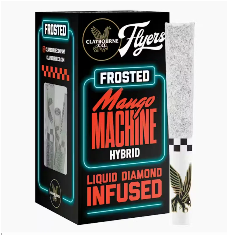 Claybourne Co. - [Claybourne Co.] Frosted Flyers Infused Preroll 5 Pack - 2.5g - Mango Machine (H) Main Image