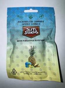JEFF'S SESSIONS - Pineapple Blue Razz | 100mg | Gummies | Jeff's Sessions