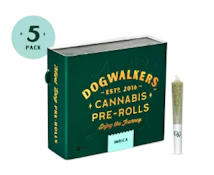 GMO 5 Pack Dogwalkers Pre Rolls - .35G (1.75G)