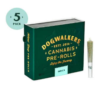 DOGWALKERS - GMO Cookies 5 Pack Dogwalkers Pre Rolls - .35G (1.75G)