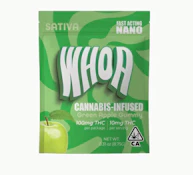 WHOA 100mg Green Apple Gummy Bite Single