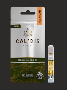 Calibis Farms - 1g Calibis Farms Vape Cartridge - Peach Flambe' 86%