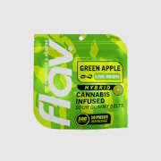FLAV: Green Apple Live Resin Gummy Belts 100mg/10-piece (H)