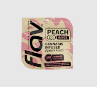 FLAV: Peach Live Resin Gummy Rings 100mg/10-piece (H)