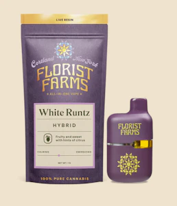 Florist Farms - Florist Farms - White Runtz - Live Resin - 1g - AIO Dispoabale