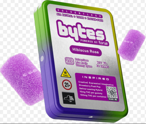 Bytes | Rosin Gummies | Hibiscus Rose | 100mg