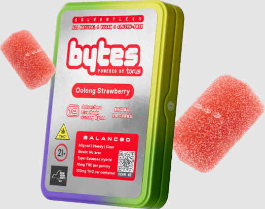 Bytes | Rosin Gummies | Oolong Strawberry | 100mg