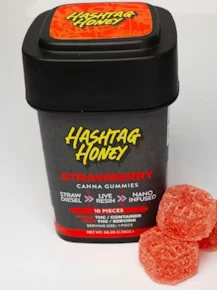 Hashtag Honey | Edible | Live Resin Gummy - Strawberry | 100mg,10