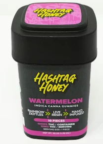 Hashtag Honey | Edible | Live Resin Gummy - Watermelon | 100mg,10