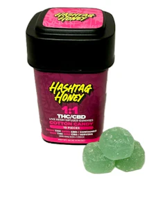 Hashtag Honey | Edible | Live Resin Gummy 1:1 - Cotton Candy | 100mg,10