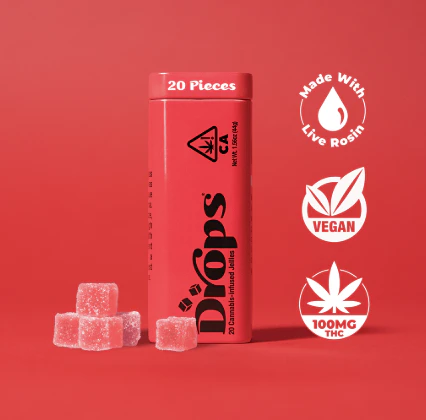 Drops - Drops | Cherry | 20 Piece Live rosin (Dreamy) 100mg Main Image