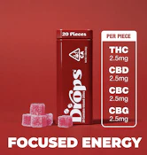 Drops | Cranberry | 20 Piece LIVE ROSIN (1:1 CBD:THC) 100MG