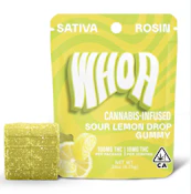 WHOA| PROMO| Sour Lemon Drop |Rosin Gummy 100mg Sativa