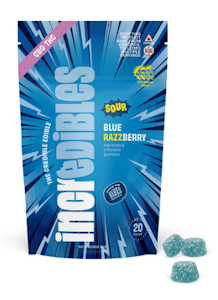 inc.edibles - inc.edibles 20 Pack Sour Blue Razzberry THC CBG Gummies 01315