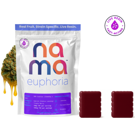 Nama | Edible | Live Resin | GMO Cookies - Triple Berry | 2-pack | 50mg
