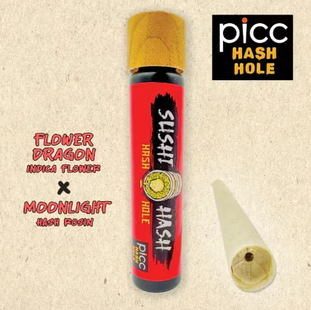 PiCC - Sushi Hash | Infushed Preroll | Flower Dragon x Moonlight Rosin | 1g Main Image