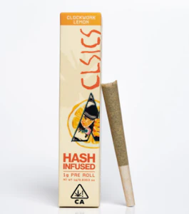 CLSICS - CLSICS Hash Infused Preroll 1g Clockwork Lemon