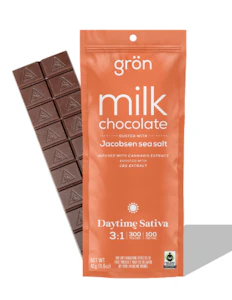 Grön - Gron | Edibles | Milk Chocolate 3:1 CBG:THC | 100 mg