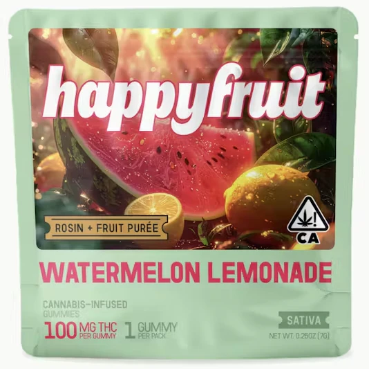 Happy Fruit - Happy Fruit - Edible - Gummies - Rosin - Watermelon Lemonade - Single - 100MG Main Image