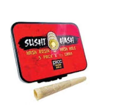 Sushi Hash | Infused Pre Roll | Columbian Lemonz x Fortified Jelly Rosin | .5g 5-pack