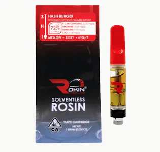 Rokin - ROKIN 1G Hash Burger Rosin Cartridge