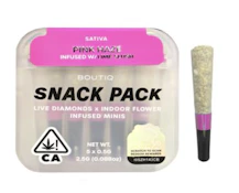 Boutiq Snack Pack - Pink Haze x Lime Slush 53% - Live Diamond Infused Pre Rolls (5pk)