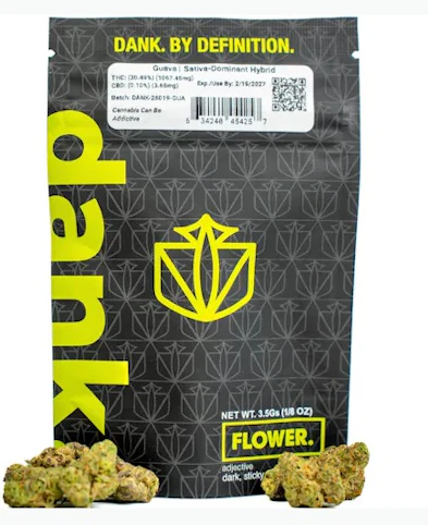 DANK - Guava -Sativa Dominant Hybrid) 30.49% THC | 3.5g (Flower) | DANK   -w6