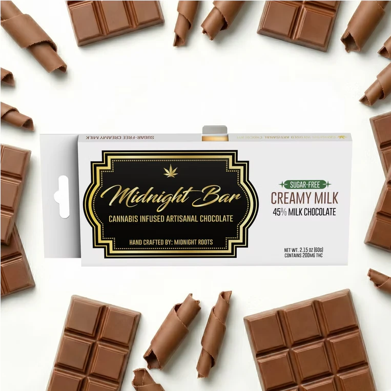 Midnight Roots - Midnight Roots - Sugar Free Milk Chocolate - 200mg Main Image