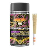 Jungle Juice-Strawberry Cough-Sativa-infused Pre roll 5pk-44.4%-2.5g