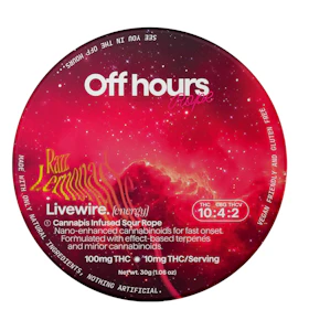 Off Hours - Livewire (Energy) Rope Gummy - 100MG
