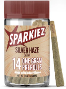 Sparkiez - Silver Haze - Prerolls - 14pk - 14g