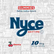 Nyce- Cherry (Anytime)- Live Hash Rosin Gummies 10pk