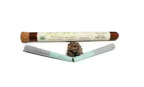 BLUEBERRY DJ CUT HASH INFUSED 2 PK PREROLLS - RUBY FARMS - 1g