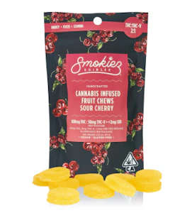 Smokiez Edibles - Smokiez | Sour Cherry Fruit Chews | 10pk/100mg 2:1 THC:THCV