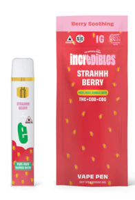 Incredibles Pen | Strahhhberry THC:CBD:CBG Disposable | 1g