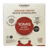 Cannisco Chocolate Bar 10mg THC + 250mg CBD - Orange Cream White Chocolate