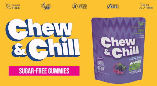 CHEW & CHILL - Chew & Chill | Edibles | sour grape | 10pc x 100MG